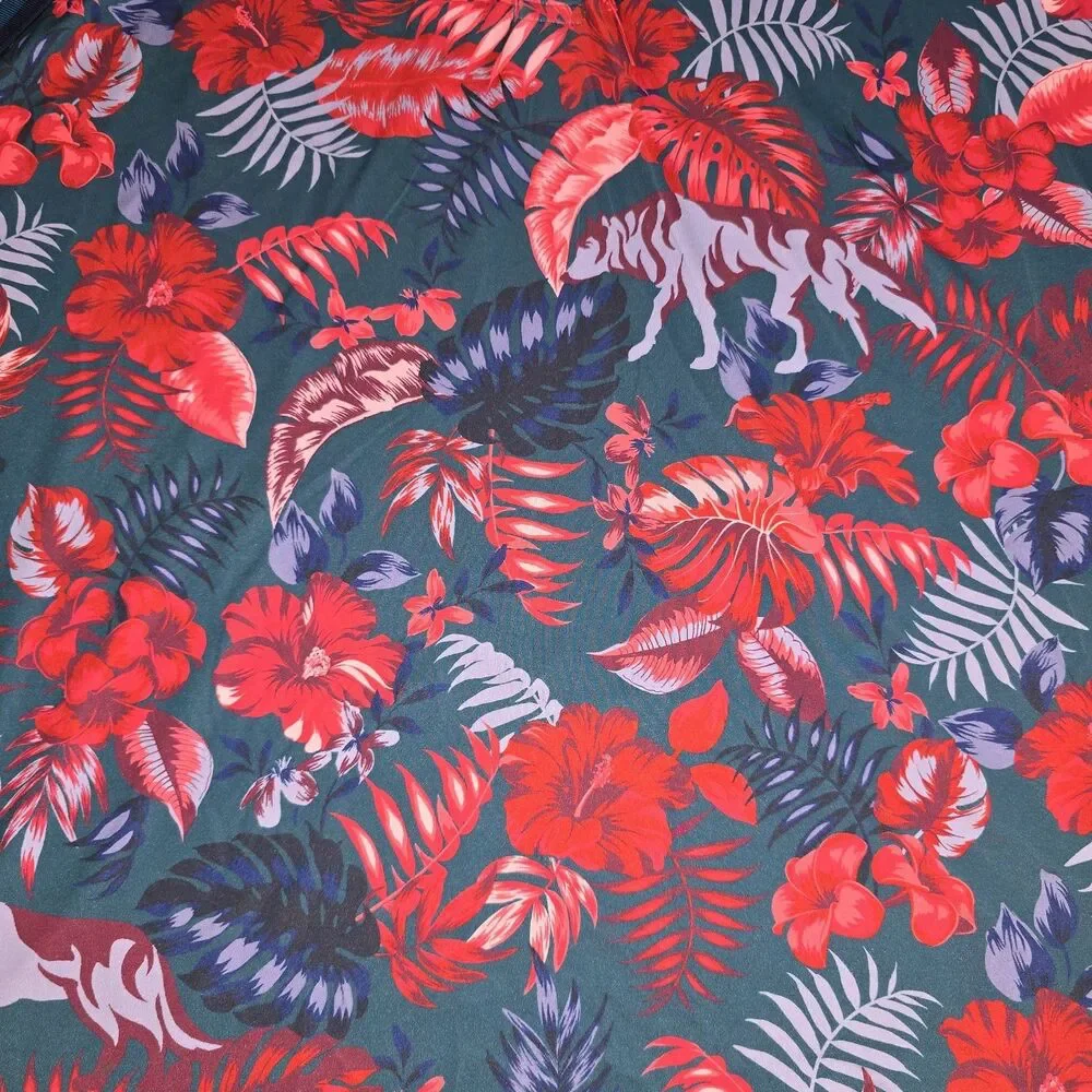 Greyson Herbarium Polo Shirt Mens XXLarge Blue Floral Wolf Golf Performance